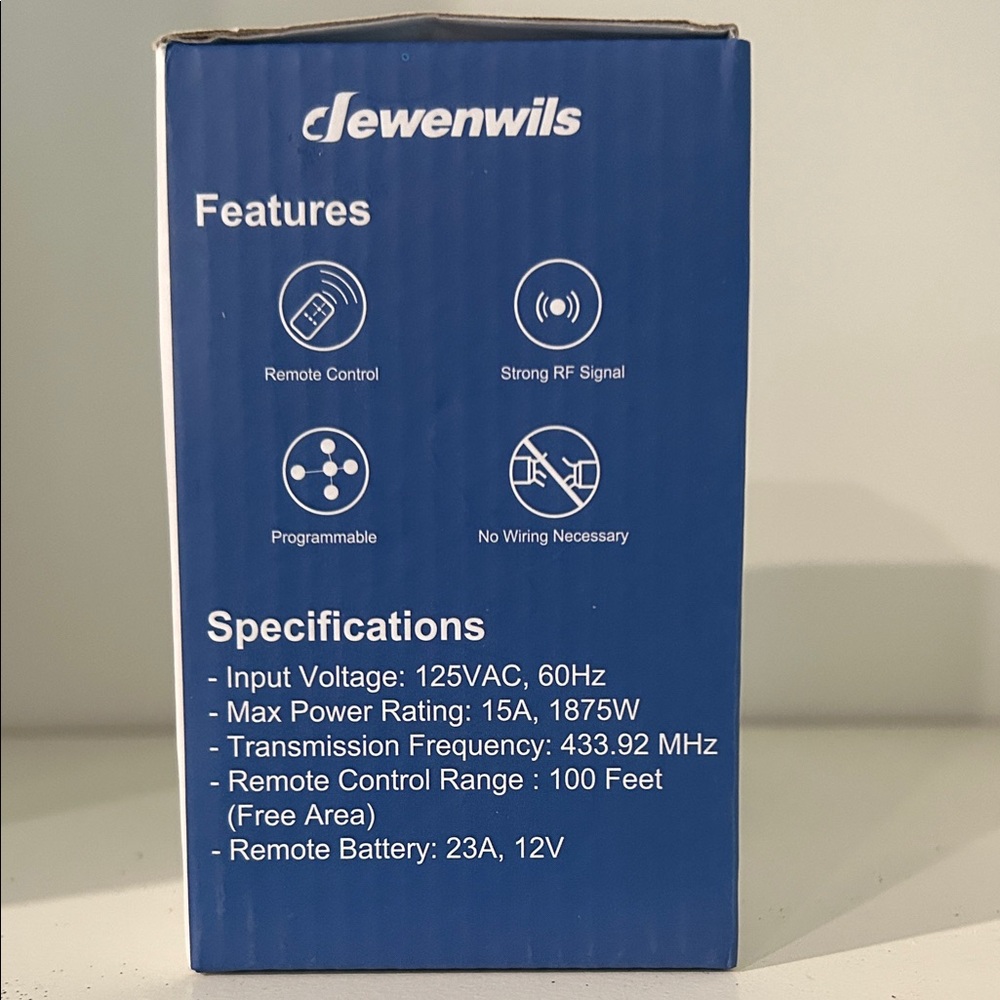 Dewenwils Wireless Remote Control Outlet - Picture 2 of 3